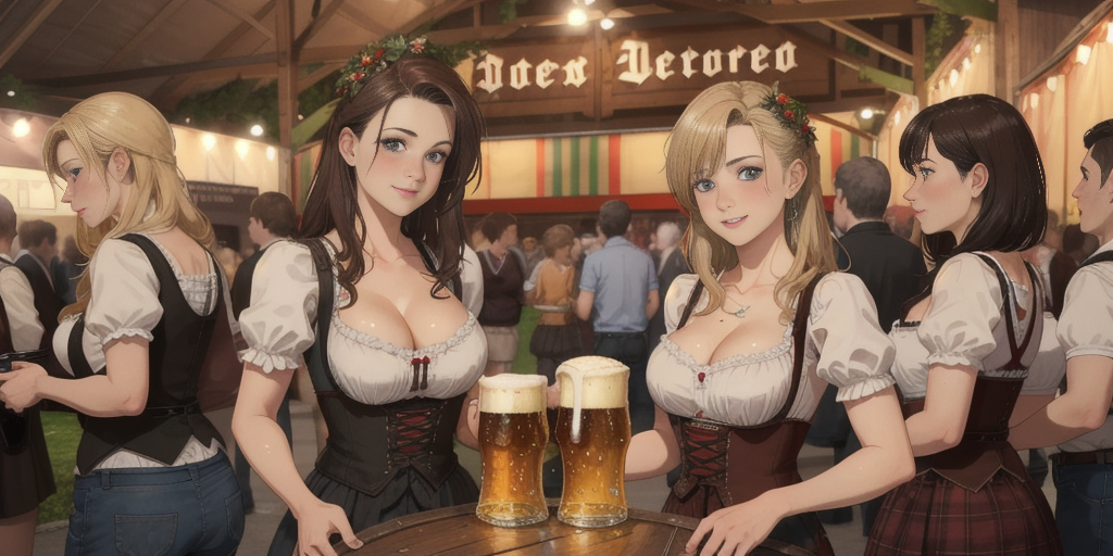 Cover art for First Time at Oktoberfest, an oktoberfest scenario on AI Dungeon