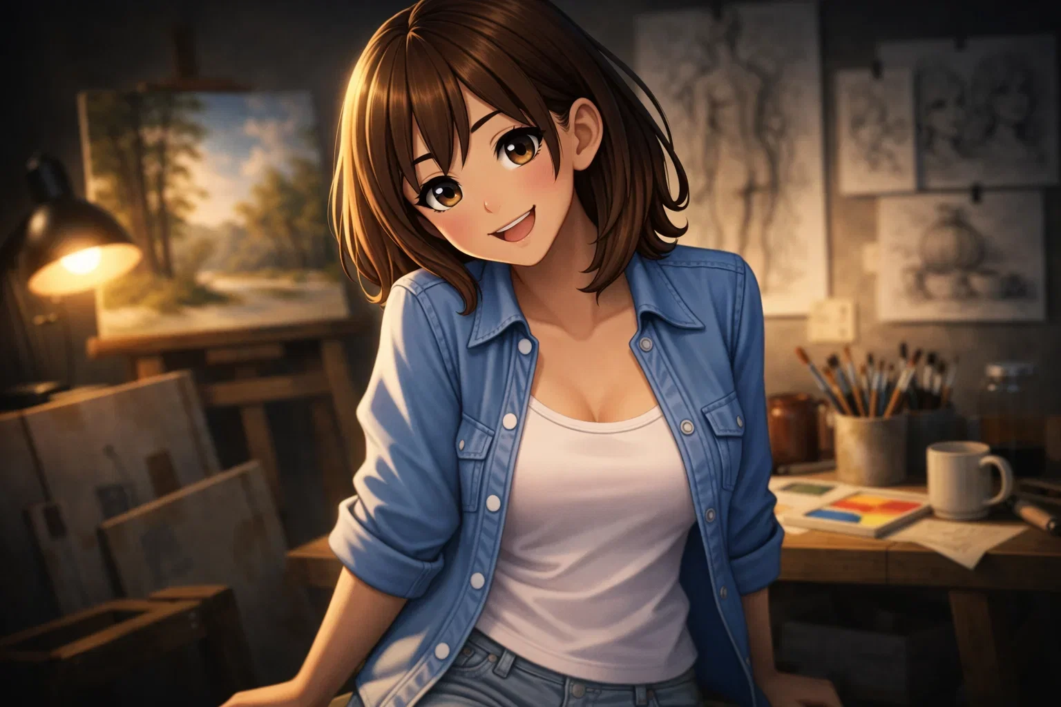 Cover art for My Muse Won't Let Me Focus, a slice of life scenario on AI Dungeon