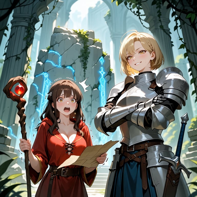 Cover art for We Are Lost Aren't We?, a comedy scenario on AI Dungeon
