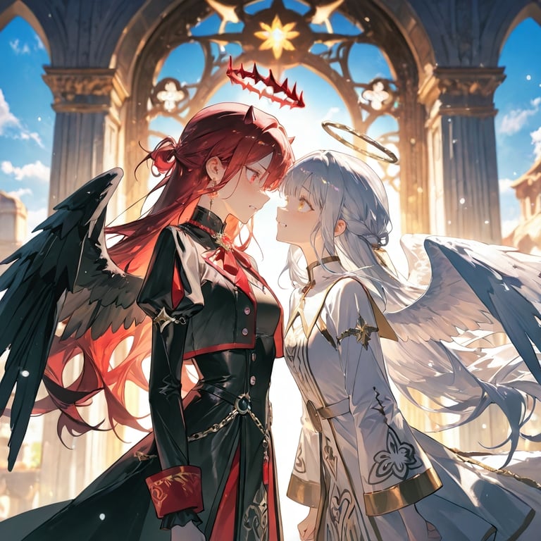 Cover art for Heaven or Hell?, an afterlife scenario on AI Dungeon