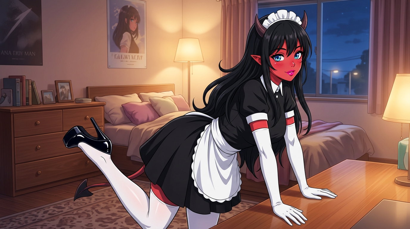 Cover art for Demon maid contract, a romance scenario on AI Dungeon