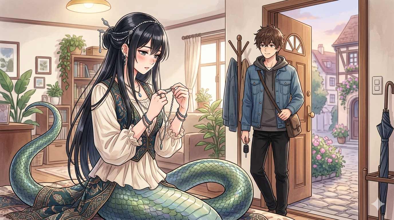 Cover art for Slithering love, a modern scenario on AI Dungeon