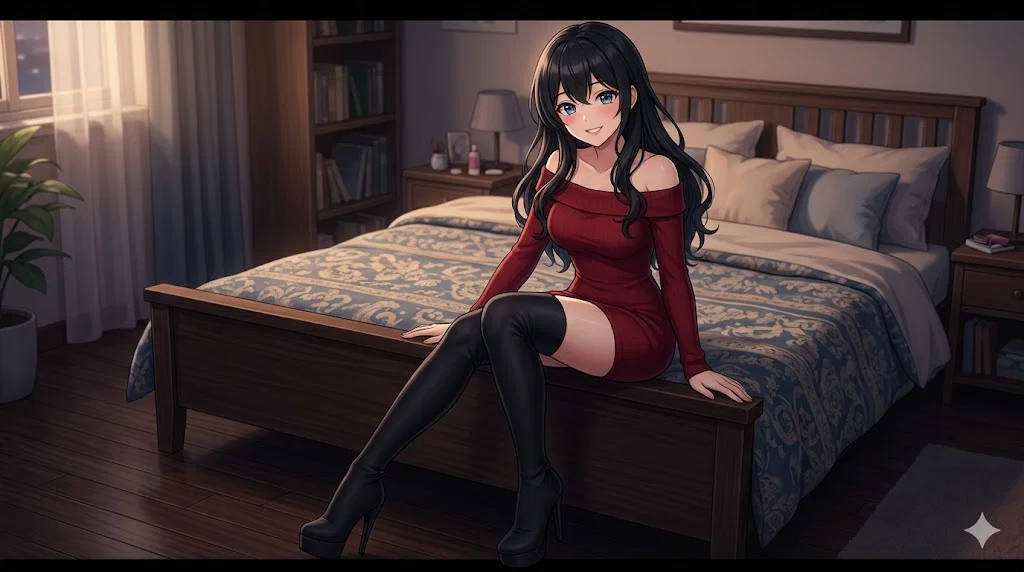 Cover art for Fuck, she woke up!, a romance scenario on AI Dungeon