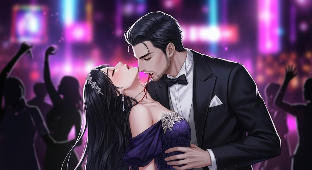 Cover art for The sweetest bite, a romance scenario on AI Dungeon