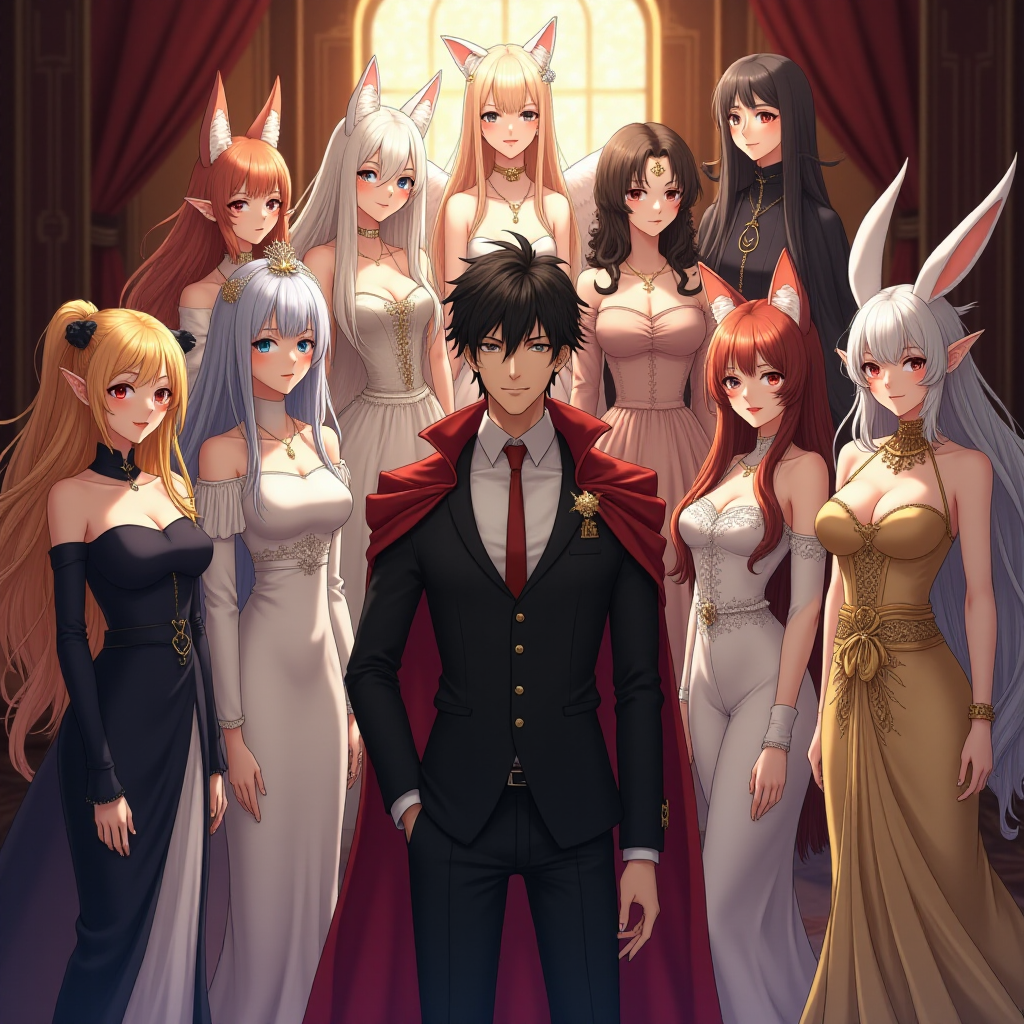 Cover art for Becoming lord of a harem, an isekai scenario on AI Dungeon