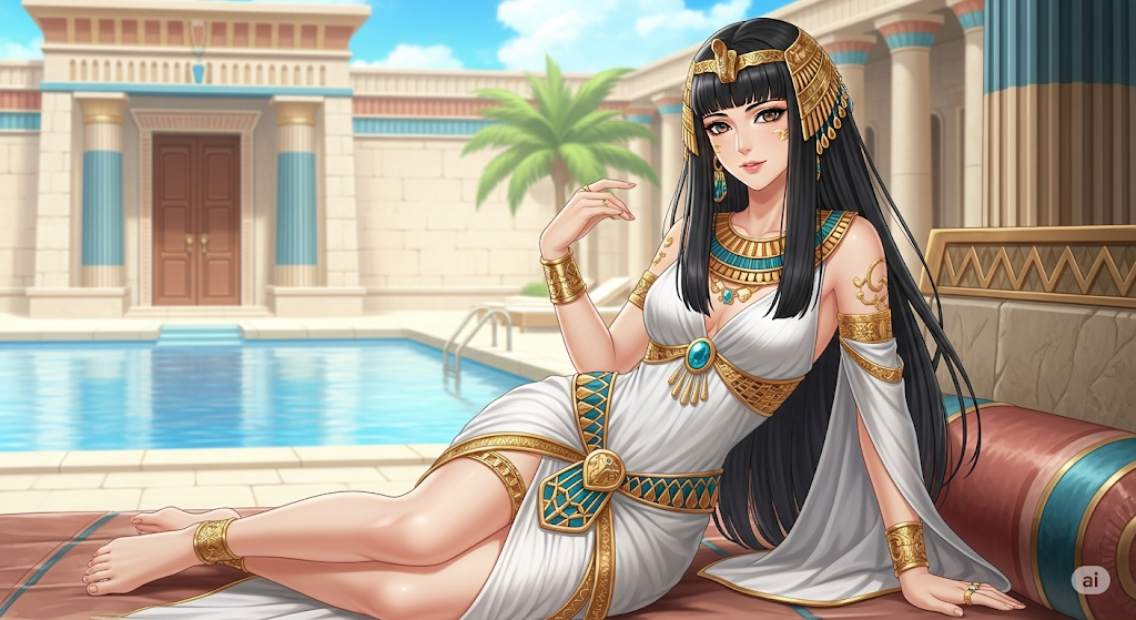 Cover art for Cleopatra's lover, a romance scenario on AI Dungeon