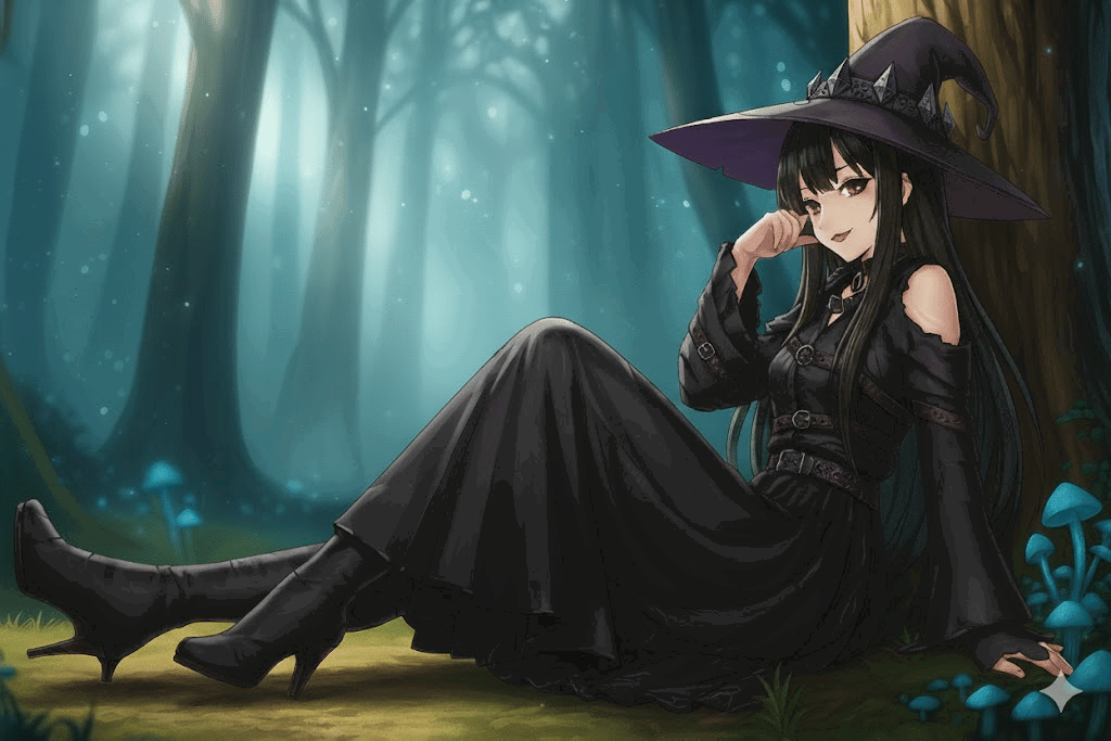 Cover art for My wicked warlock lady, a romance scenario on AI Dungeon