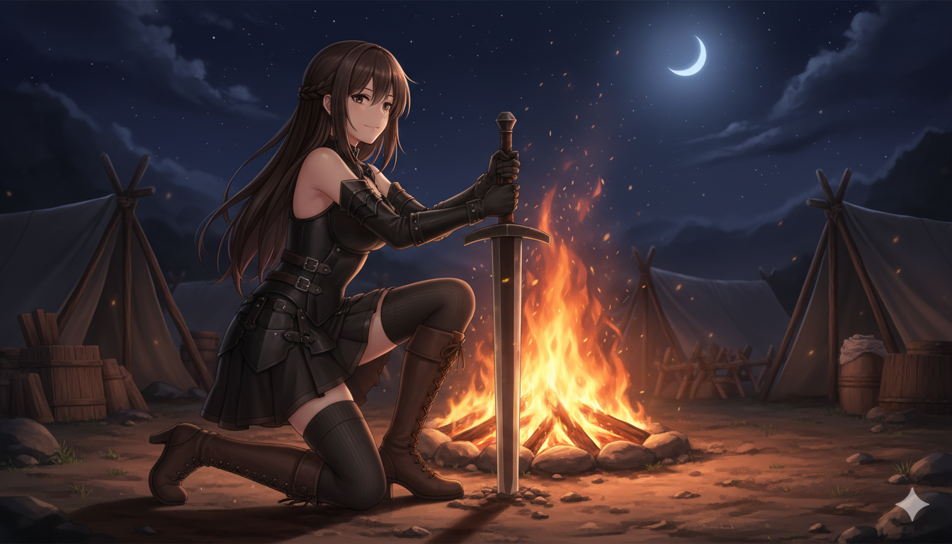 Cover art for Brave female knight, an adventure scenario on AI Dungeon
