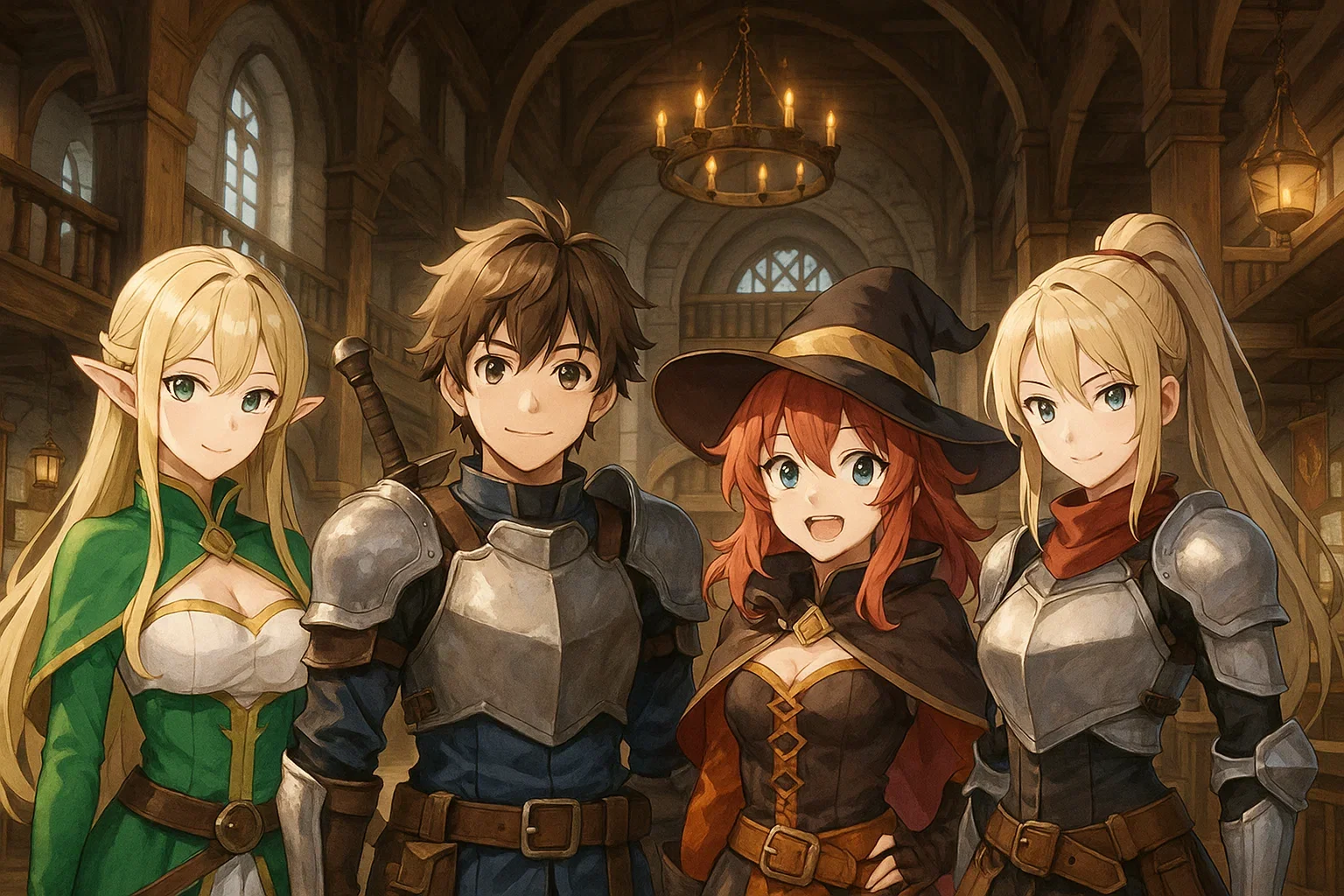 Cover art for Anime adventuring guild, an anime scenario on AI Dungeon