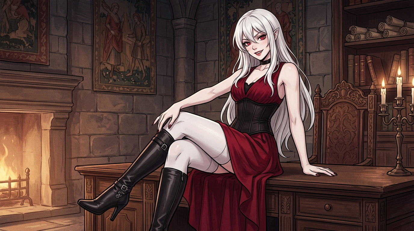 Cover art for Return of vampire lady, a romance scenario on AI Dungeon