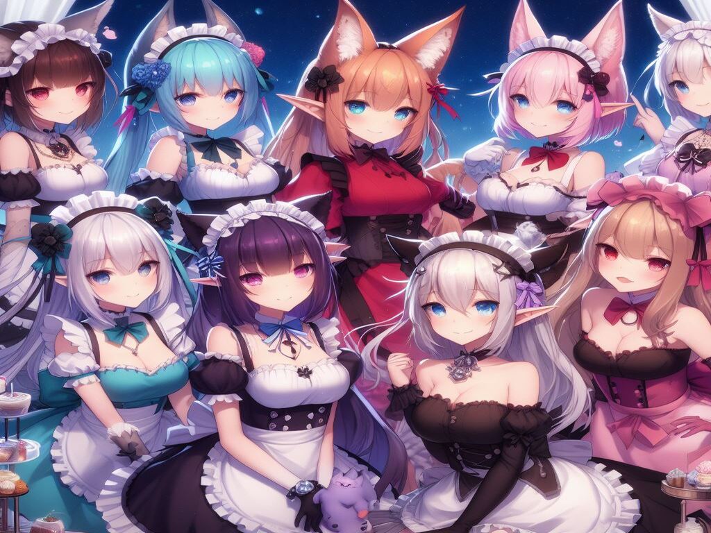 Cover art for Competitive maids, a maids scenario on AI Dungeon