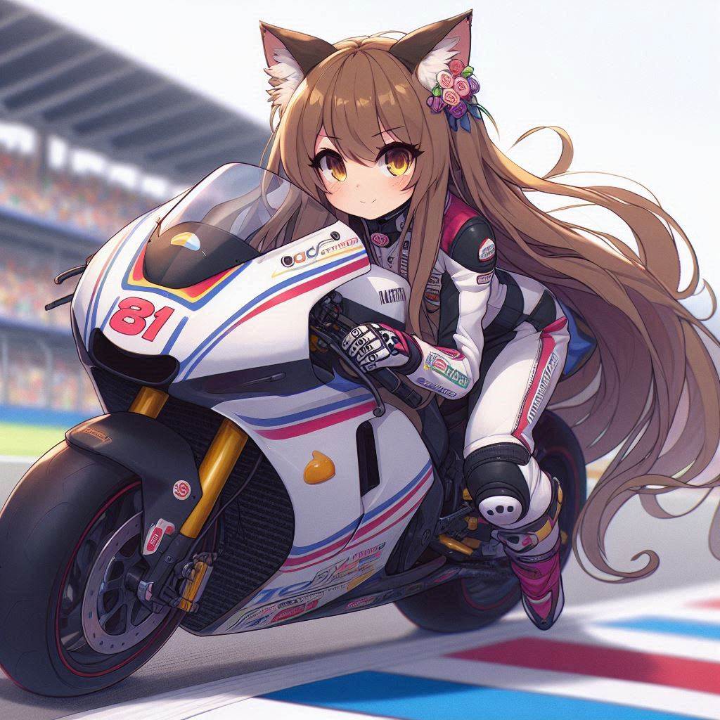 Cover art for Feline motoGP, a motorcycles scenario on AI Dungeon