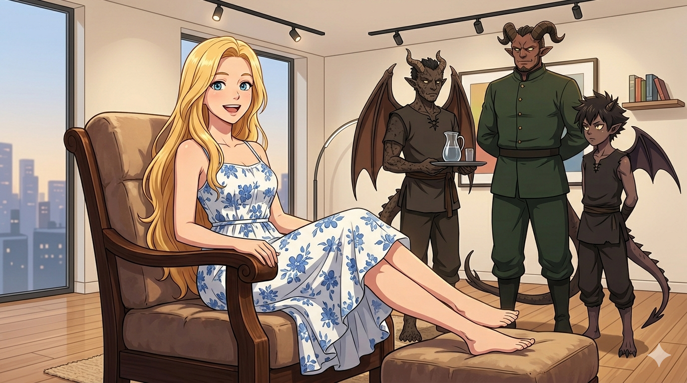 Cover art for My sister is hell's queen!?, a comedy scenario on AI Dungeon