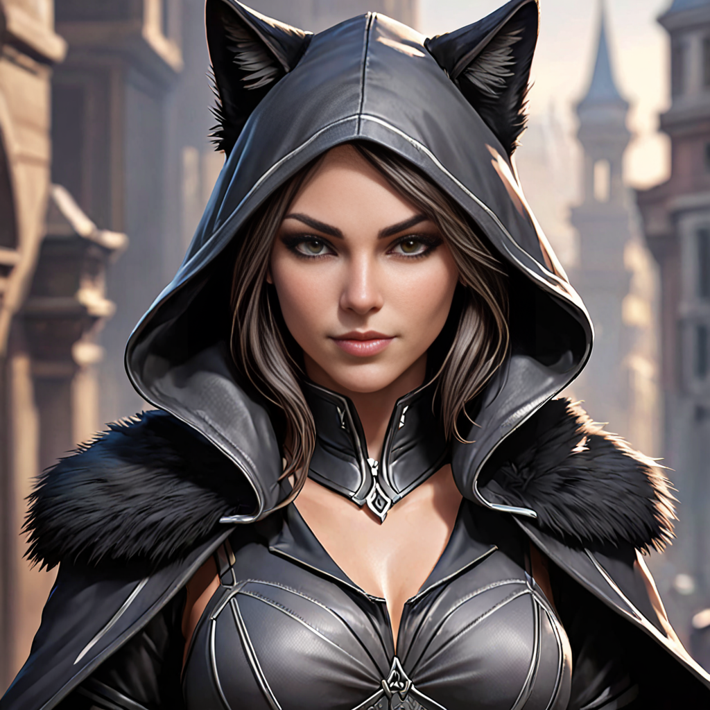 Cover art for Purring of shadows, a catgirl scenario on AI Dungeon