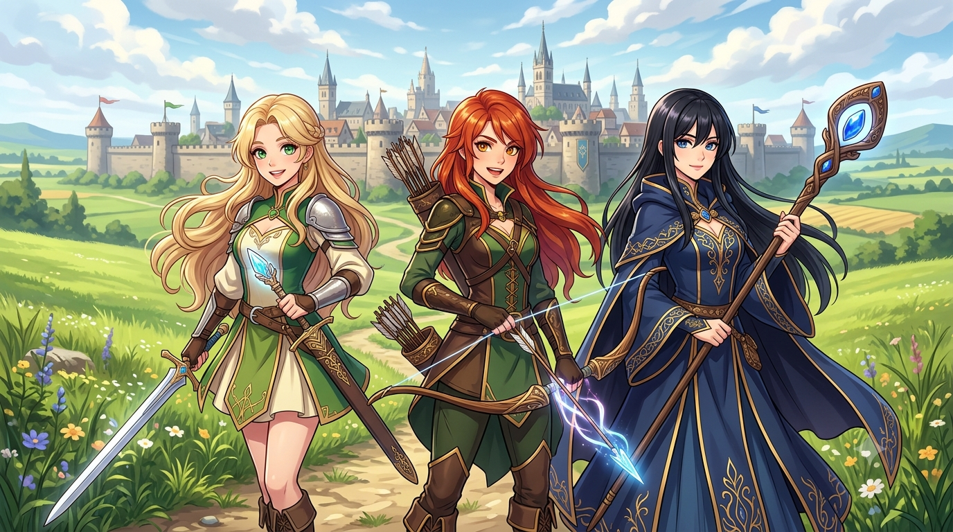 Cover art for Sisters partying gone isekai, a sisters scenario on AI Dungeon