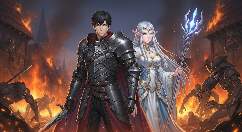 Cover art for Creatures from beyond, a medieval scenario on AI Dungeon
