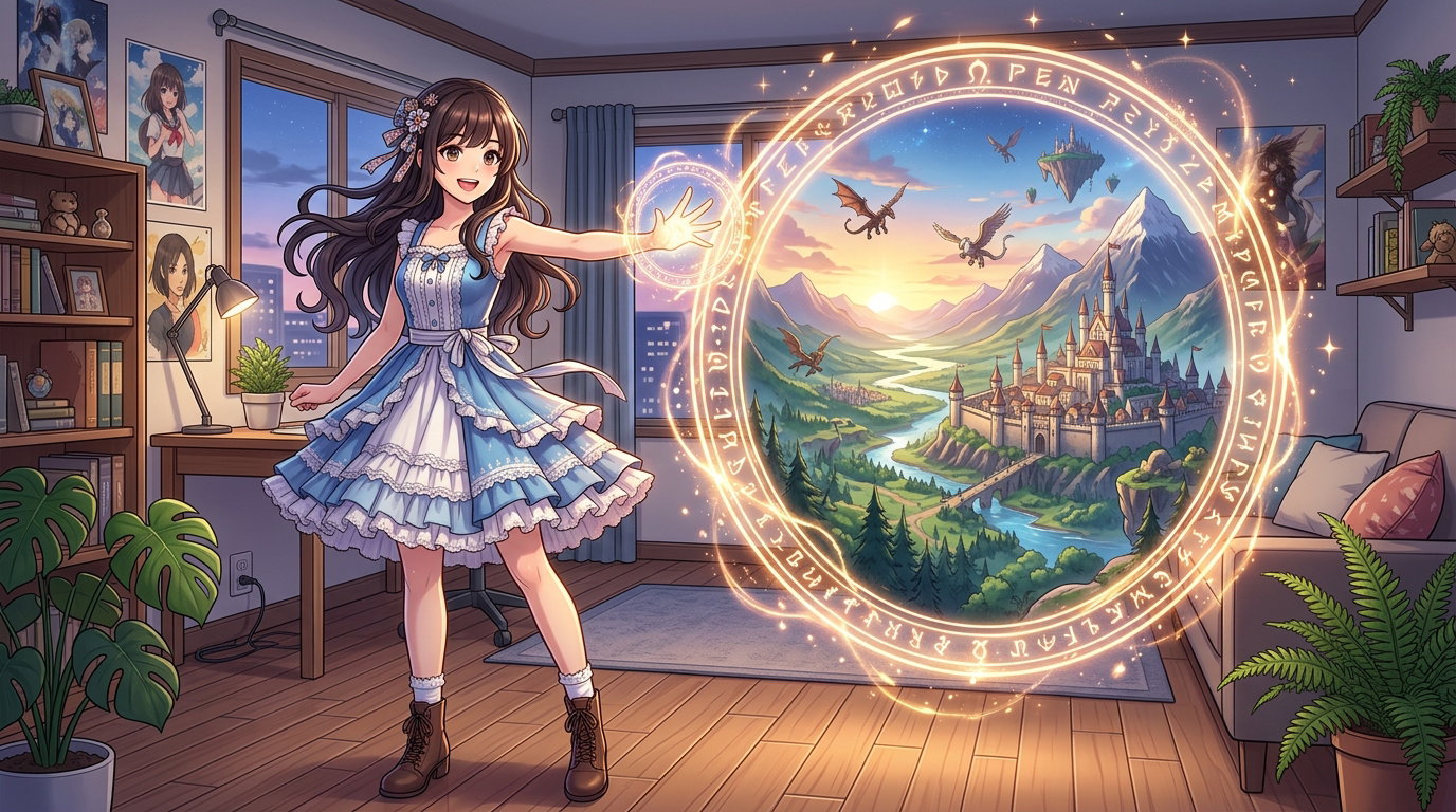 Cover art for To see her special place, an imagination scenario on AI Dungeon