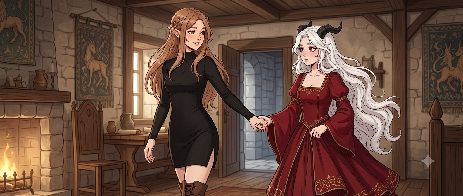 Cover art for My wife's fantasy harem, a romance scenario on AI Dungeon