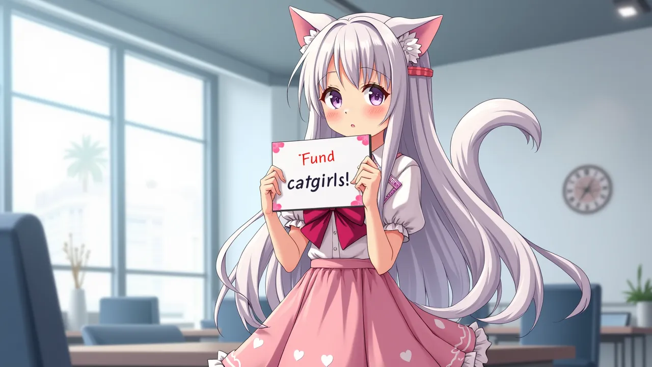 Cover art for Fund catgirls!, a catgirl scenario on AI Dungeon