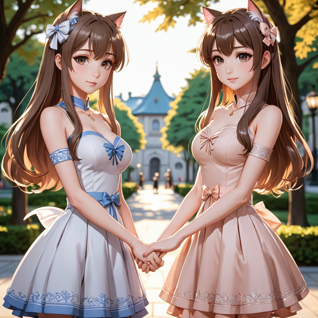 Cover art for Handholding catgirls, a catgirls scenario on AI Dungeon