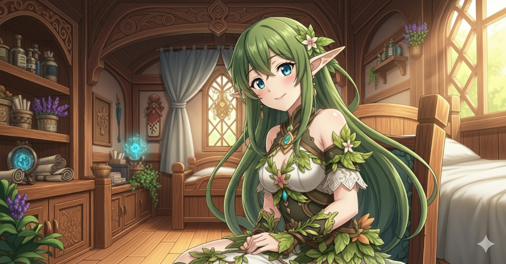 Cover art for The druidess, a romance scenario on AI Dungeon