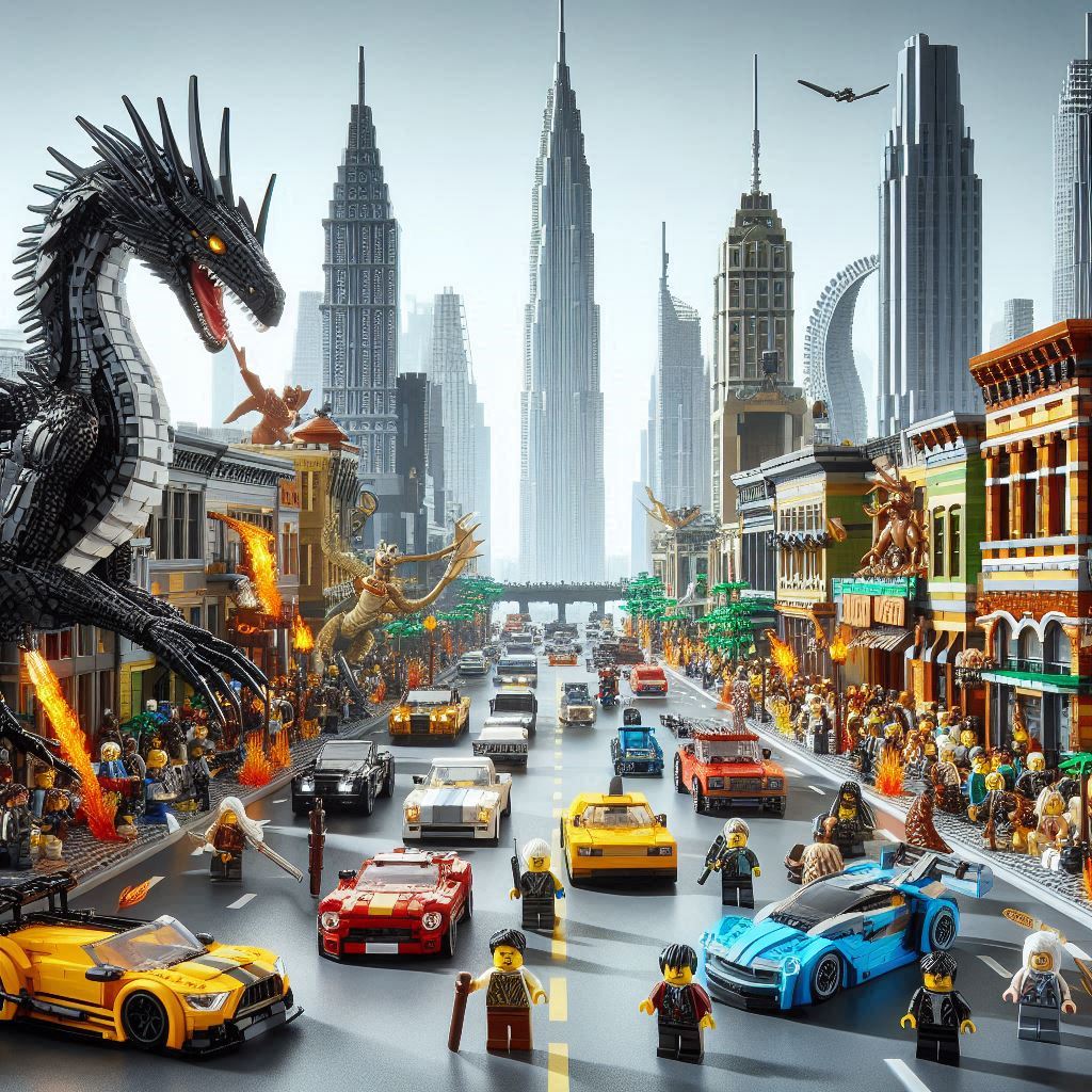 Cover art for Lego world, a lego scenario on AI Dungeon