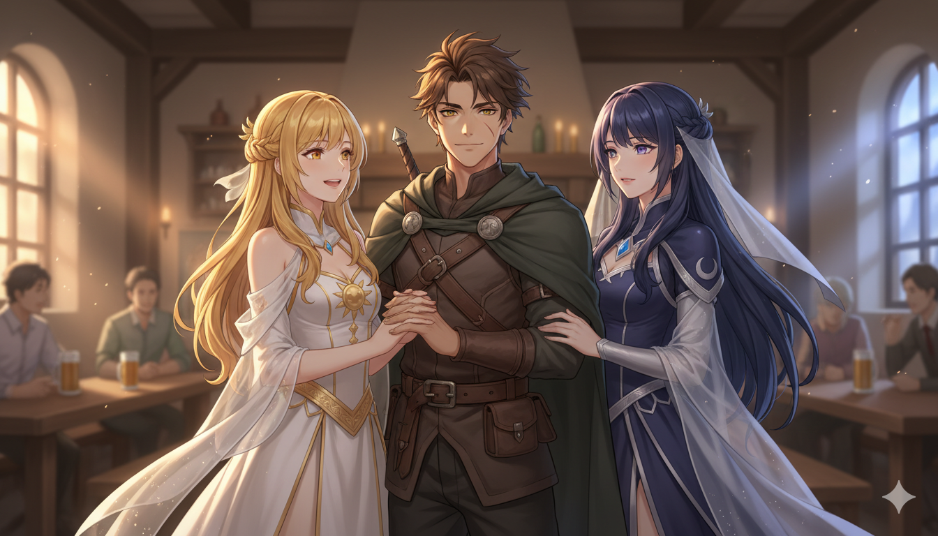Cover art for Romance of day and night, a romance scenario on AI Dungeon