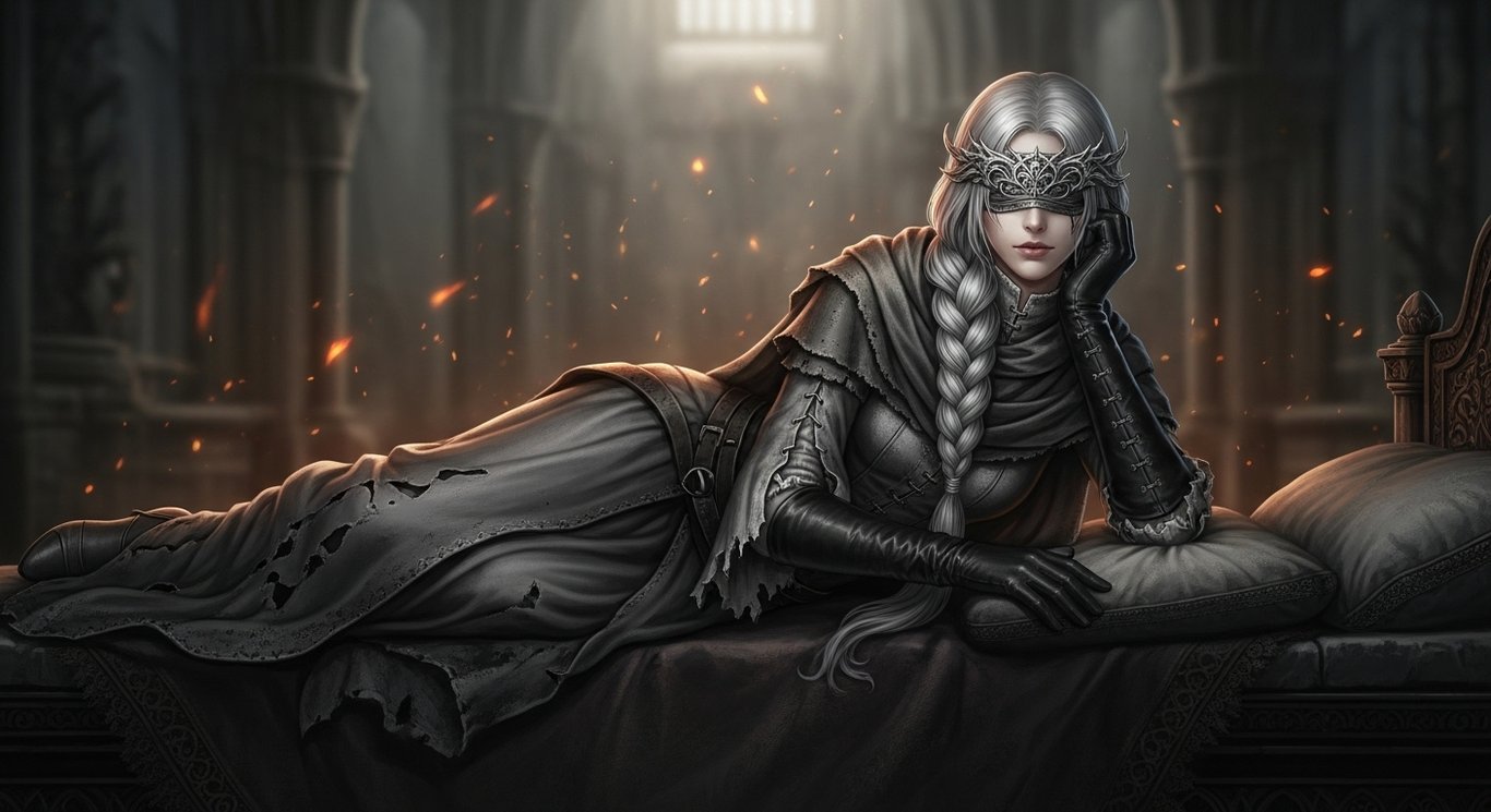 Cover art for With fire keeper in new world, a darksouls scenario on AI Dungeon