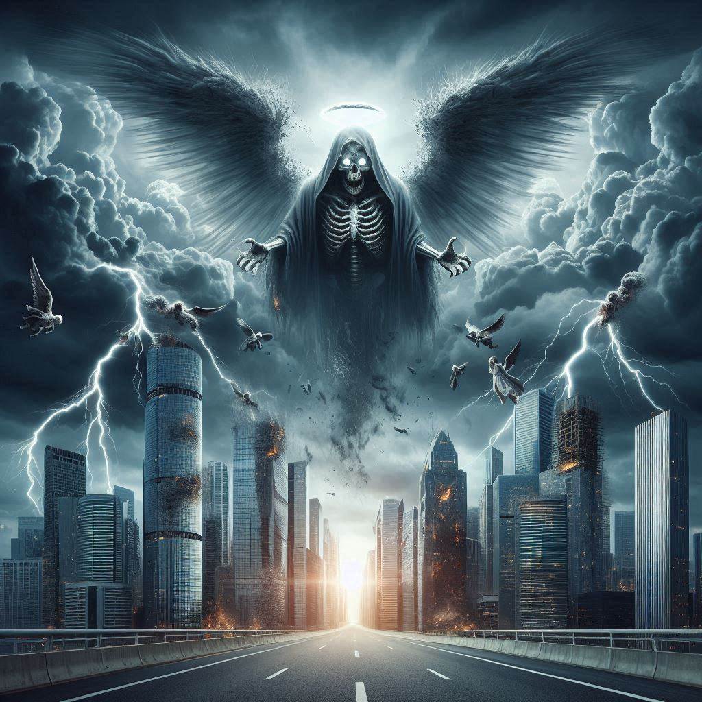 Cover art for Death from heaven, an apocalypse scenario on AI Dungeon