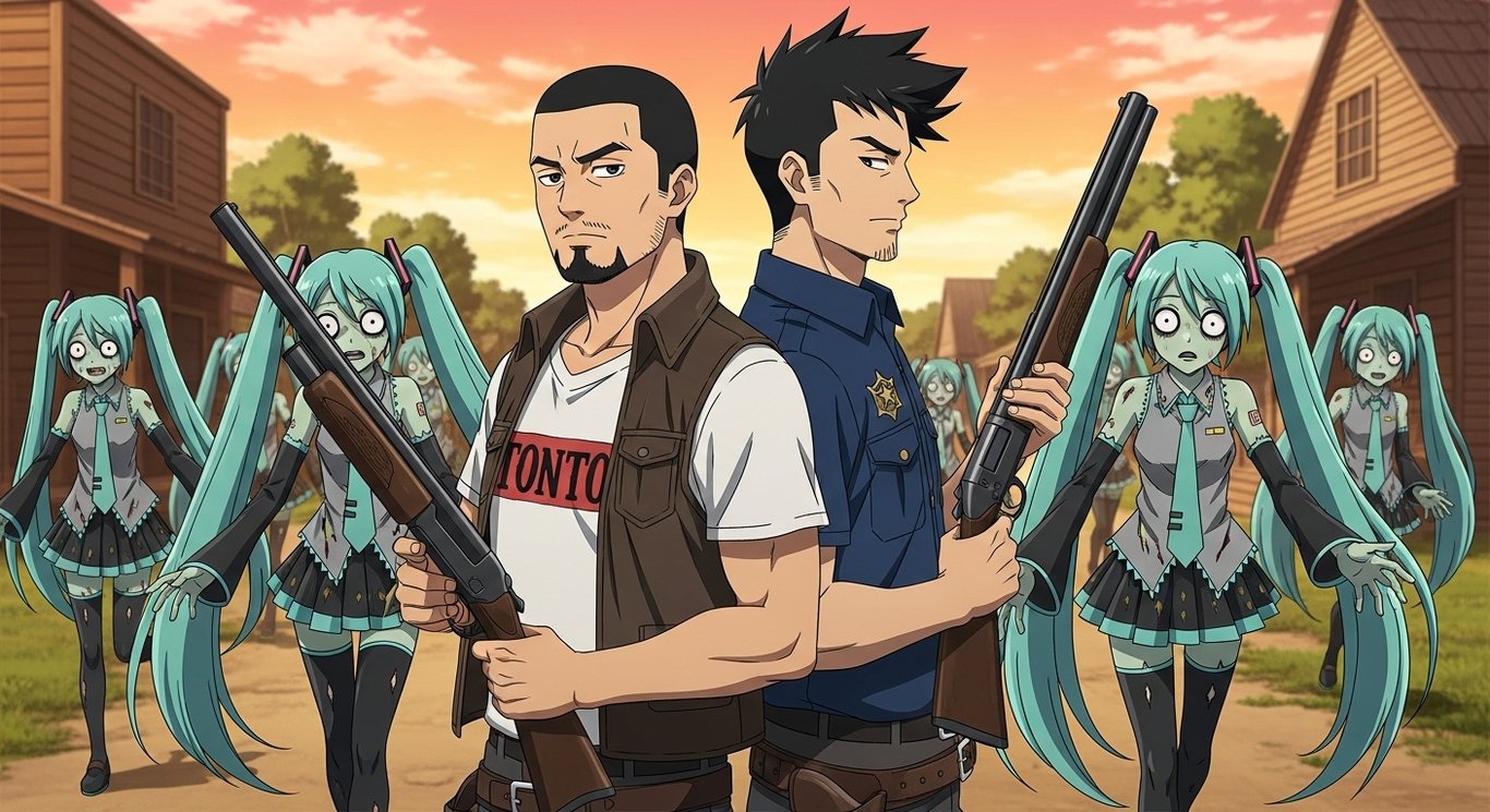 Cover art for Resident evil: Tonto vs Hatsune miku zombies, a zombies scenario on AI Dungeon