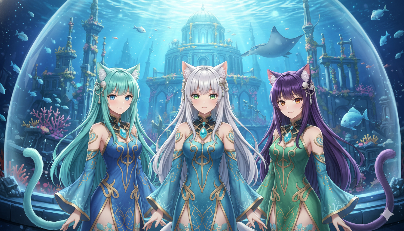 Cover art for Nyatlantis, a fantasy scenario on AI Dungeon