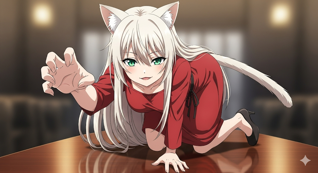 Cover art for Mrrrow!, a romance scenario on AI Dungeon