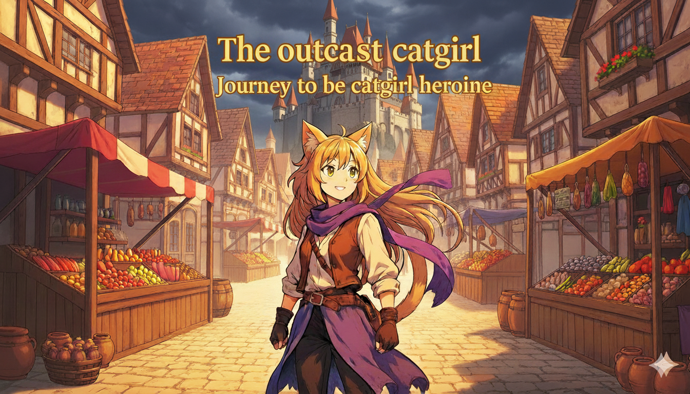 Cover art for The outcast catgirl, a catgirl scenario on AI Dungeon