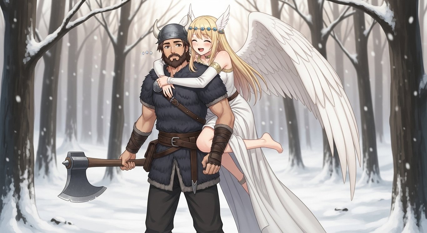 Cover art for Bimbo Valkyrie, a romance scenario on AI Dungeon