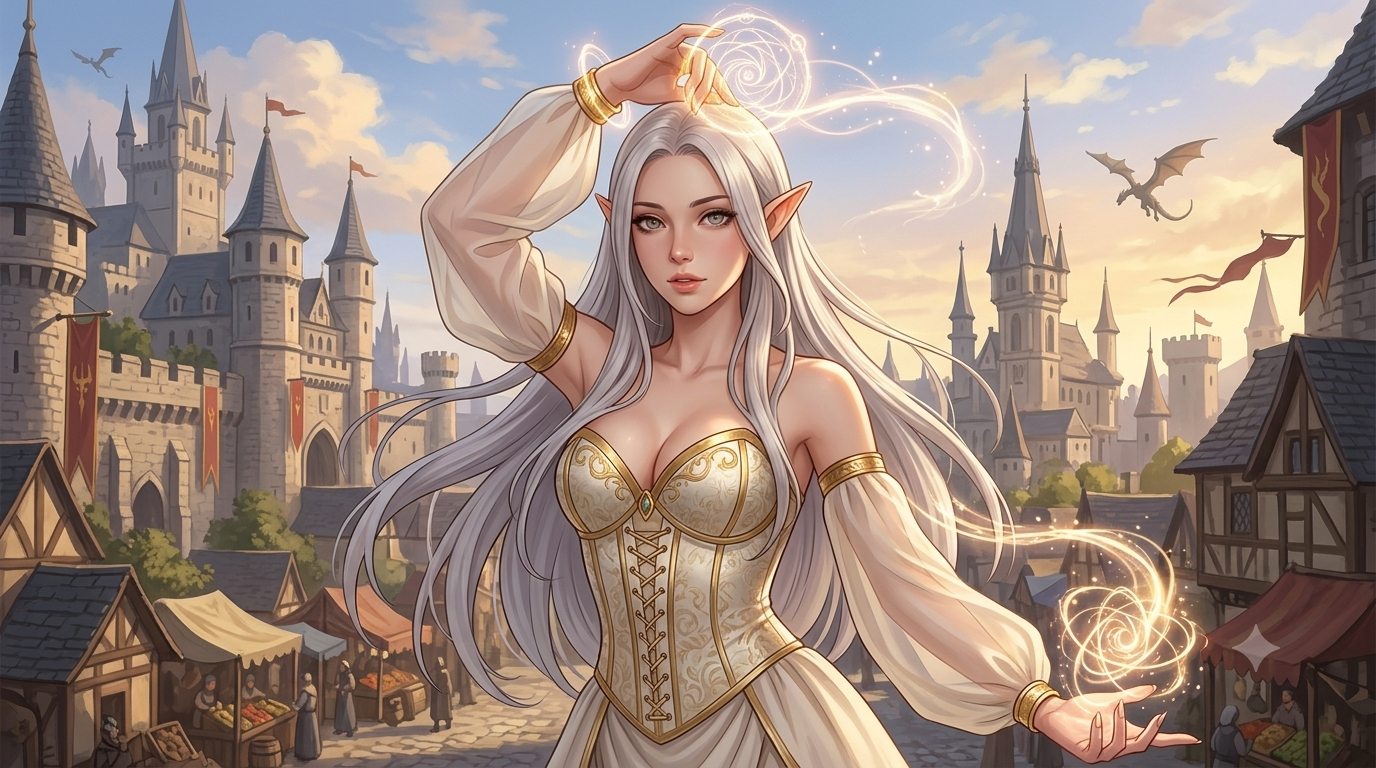 Cover art for The first mage, a medieval scenario on AI Dungeon