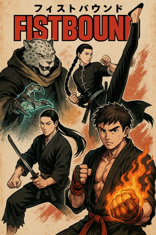 Cover art for Fistbound, an anime scenario on AI Dungeon
