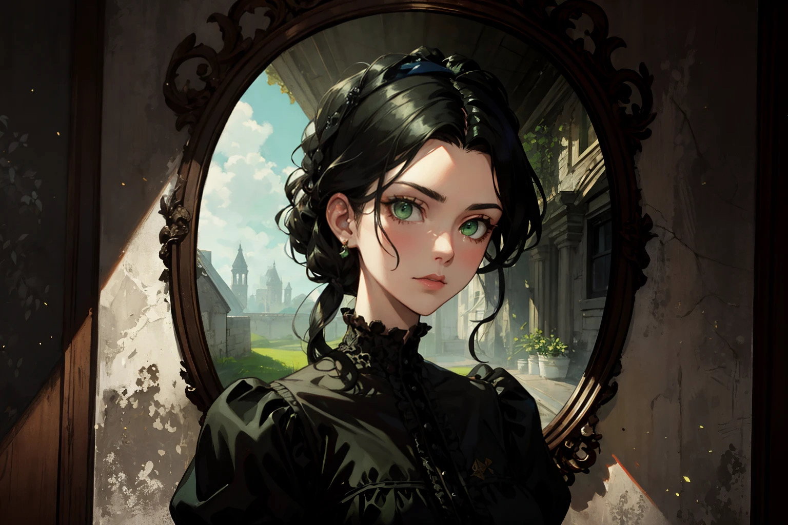 Cover art for Breathing Halls, Bleeding Walls, a gender choice scenario on AI Dungeon