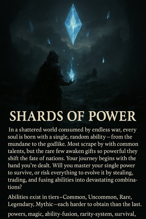 Cover art for Shards of Power 2.0, a powers scenario on AI Dungeon