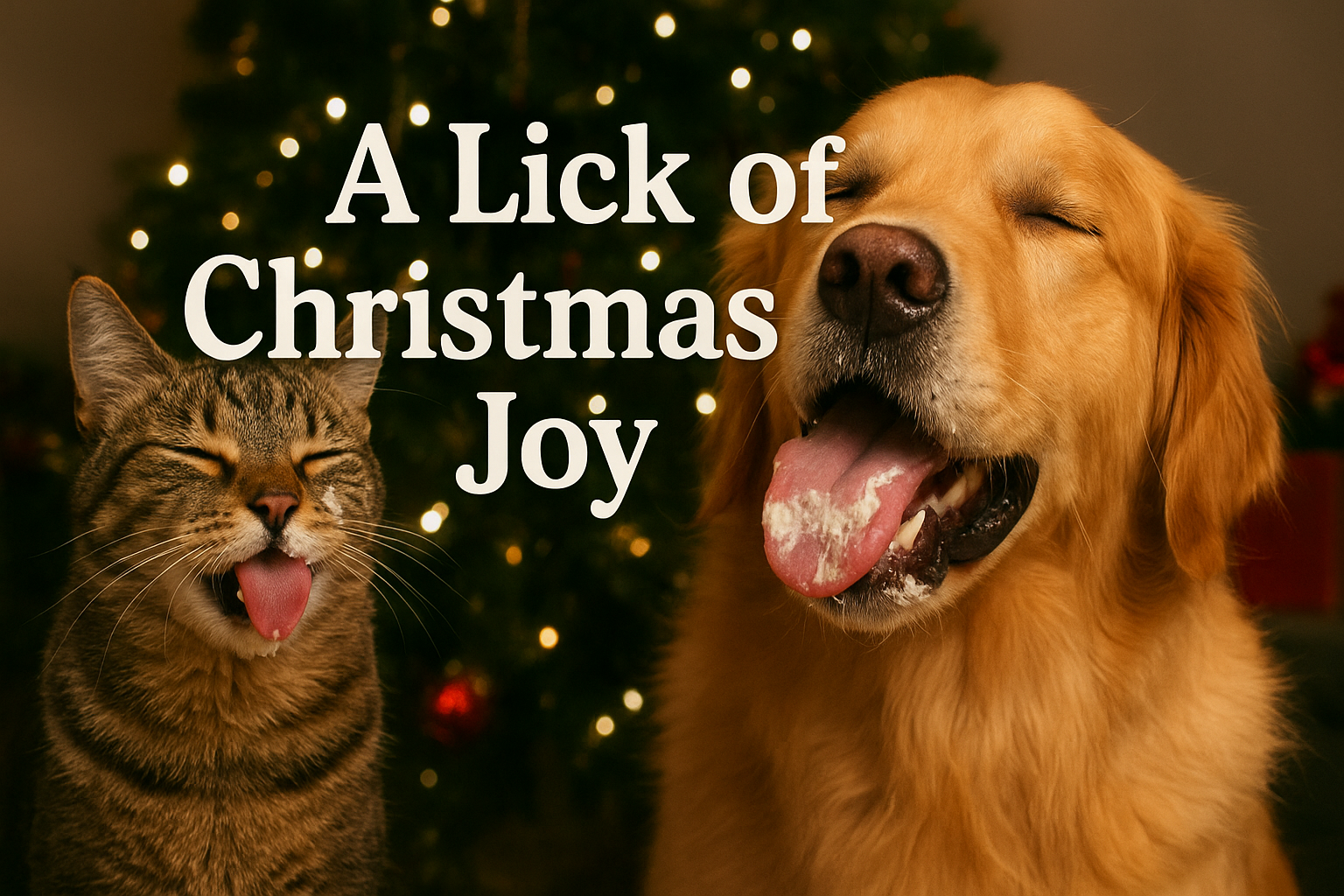 Cover art for A Lick of Christmas Joy, a gift scenario on AI Dungeon
