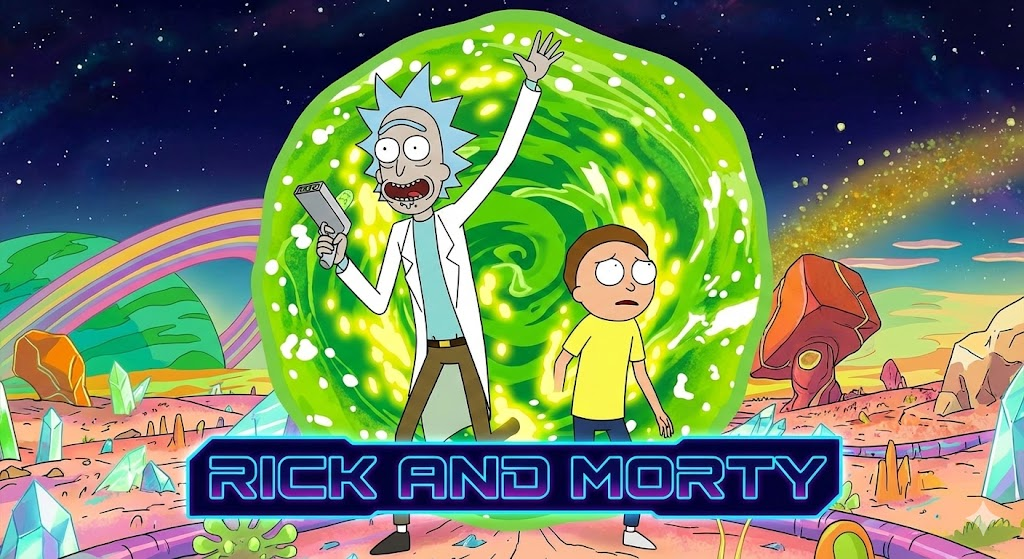Cover art for Rick and Morty, a dimensions scenario on AI Dungeon