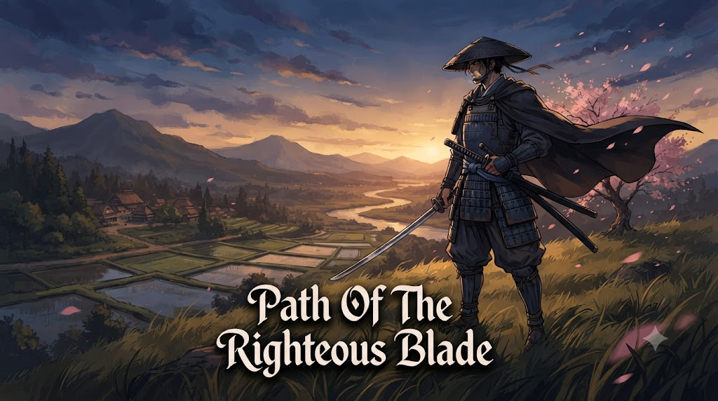Cover art for Path of the Righteous Blade, a samurai scenario on AI Dungeon