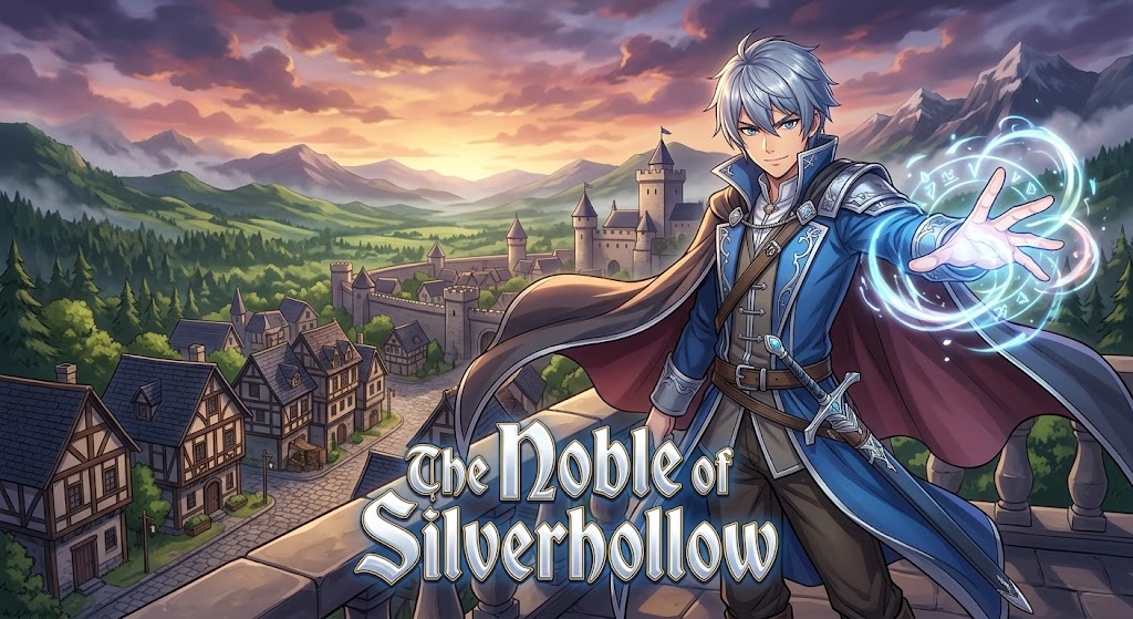 Cover art for The Noble of Silverhollow, a fantasy scenario on AI Dungeon