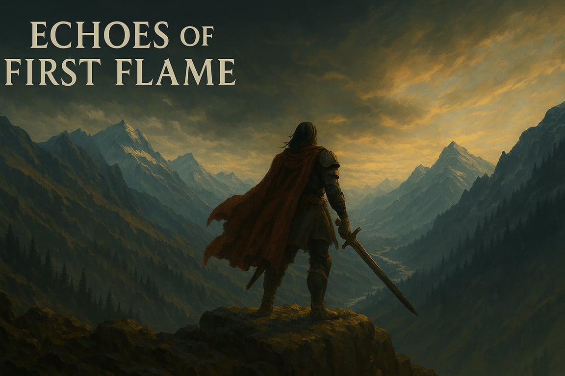 Cover art for Echoes of First Flame, a high fantasy scenario on AI Dungeon