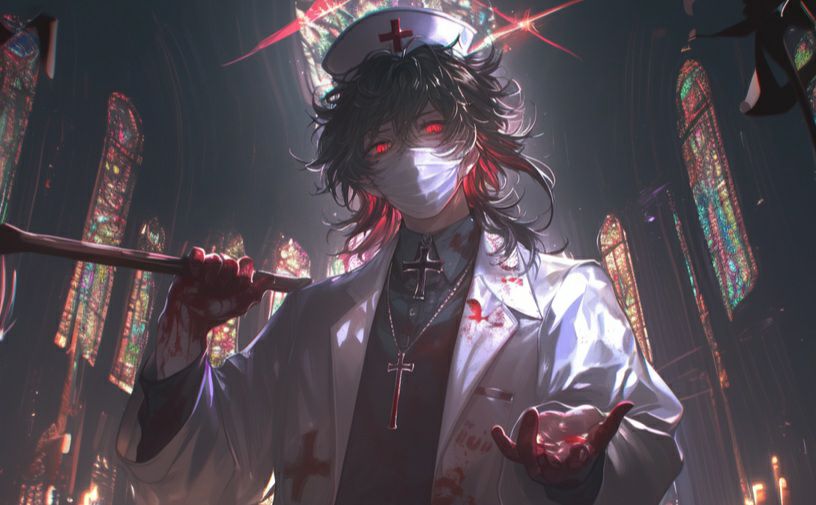 Cover art for Cracked Hollow Asylum, an asylum scenario on AI Dungeon