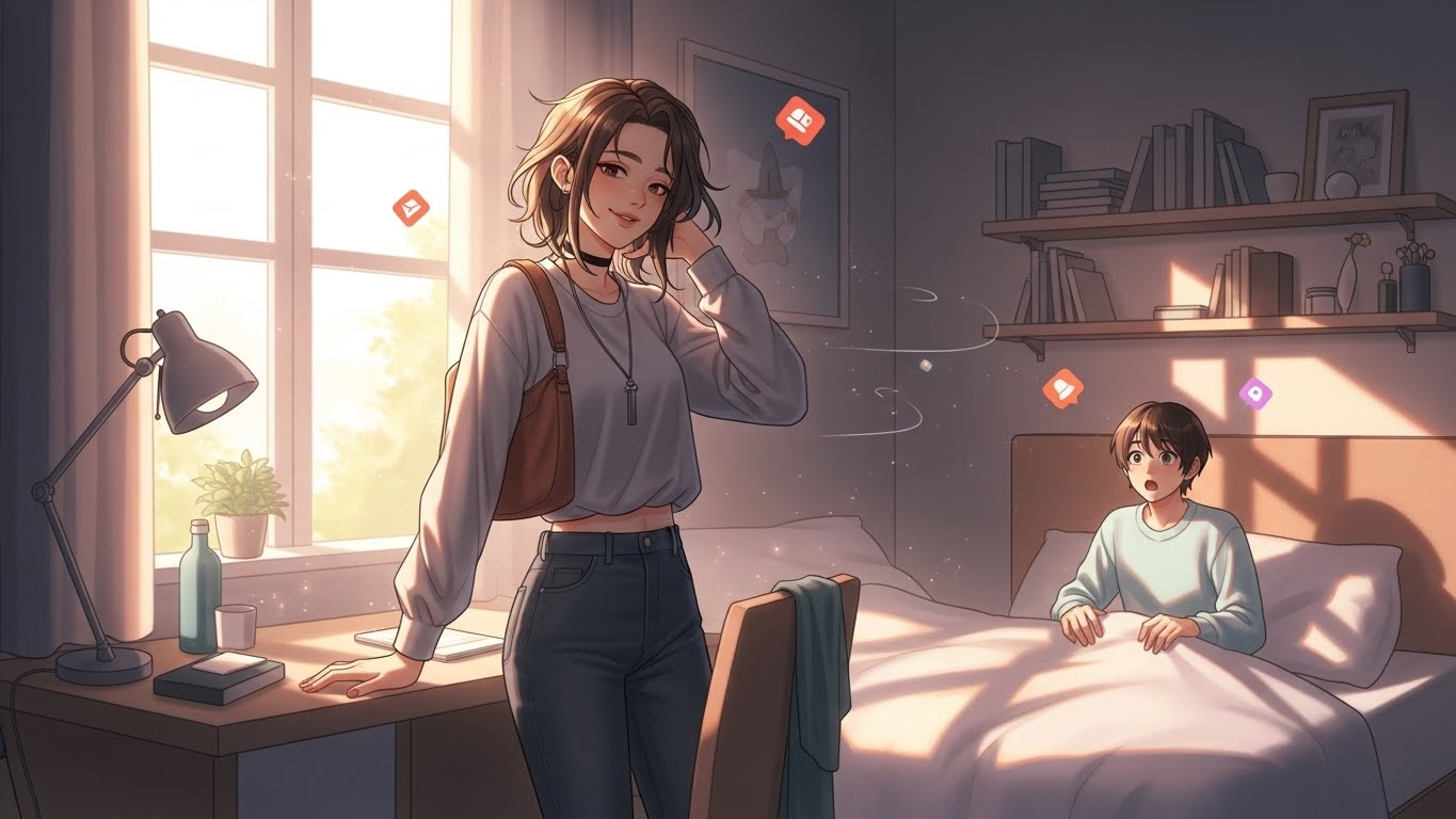 Cover art for My phone is...a person?, a modern fantasy scenario on AI Dungeon