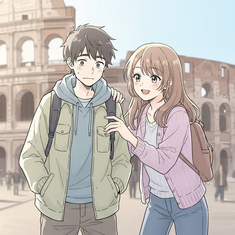 Cover art for When in Rome, a romance scenario on AI Dungeon