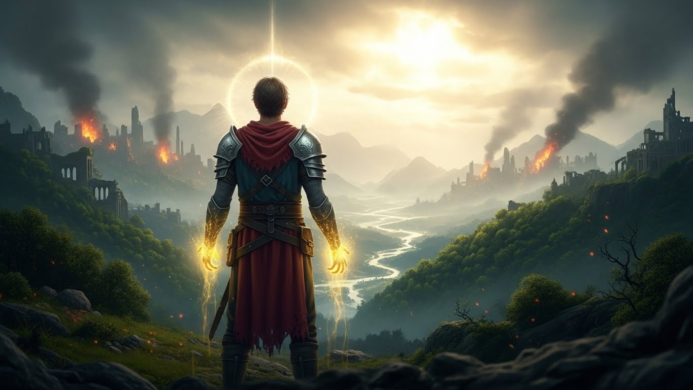 Cover art for The Valley of the Gods, a fantasy scenario on AI Dungeon