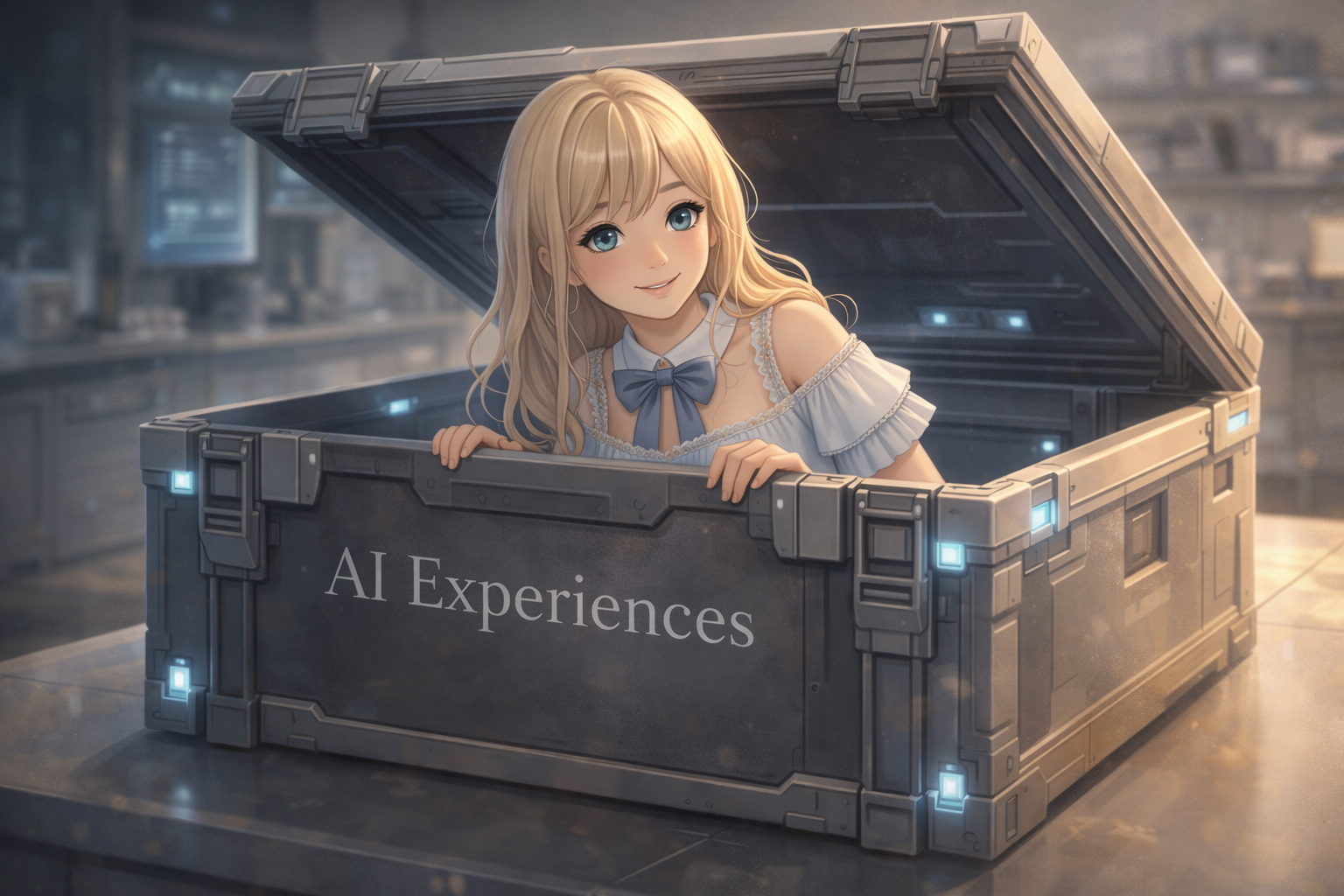 Cover art for Your AI Girlfriend Arrived Late, a sci fi scenario on AI Dungeon