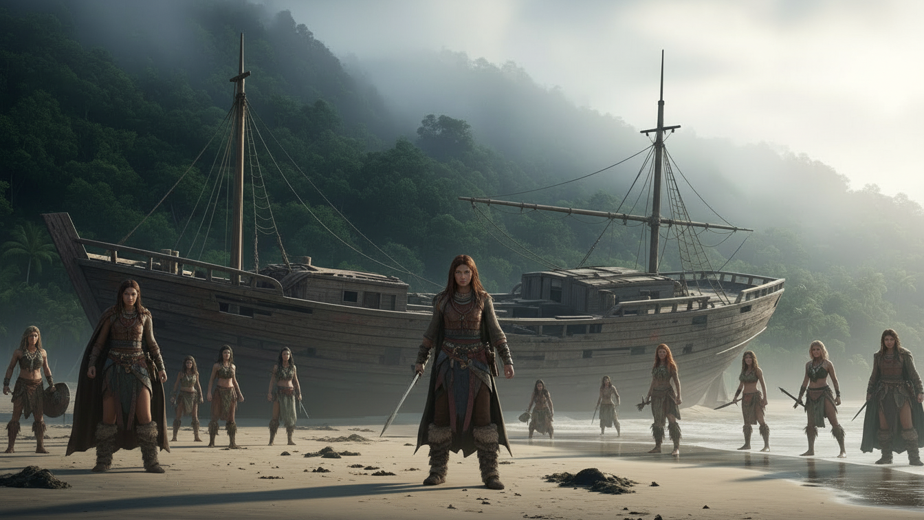 Cover art for The Land of Women, an adventure scenario on AI Dungeon