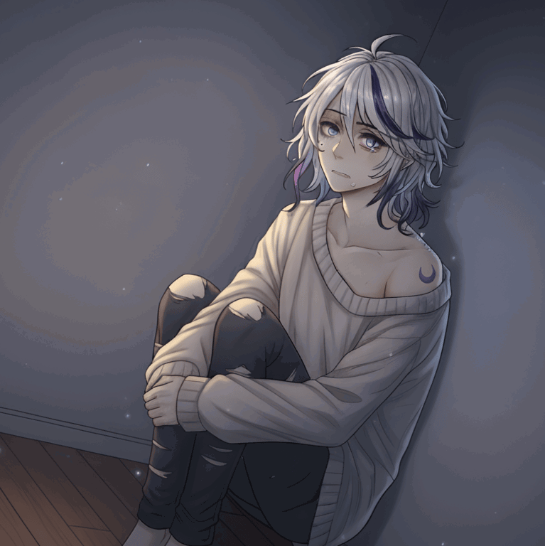 Cover art for The Nightmare In My Room, a yaoi scenario on AI Dungeon